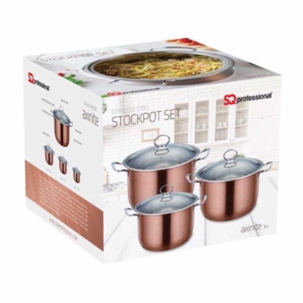 GEMS S/S STOCKPOT SET 3PC AXINITE