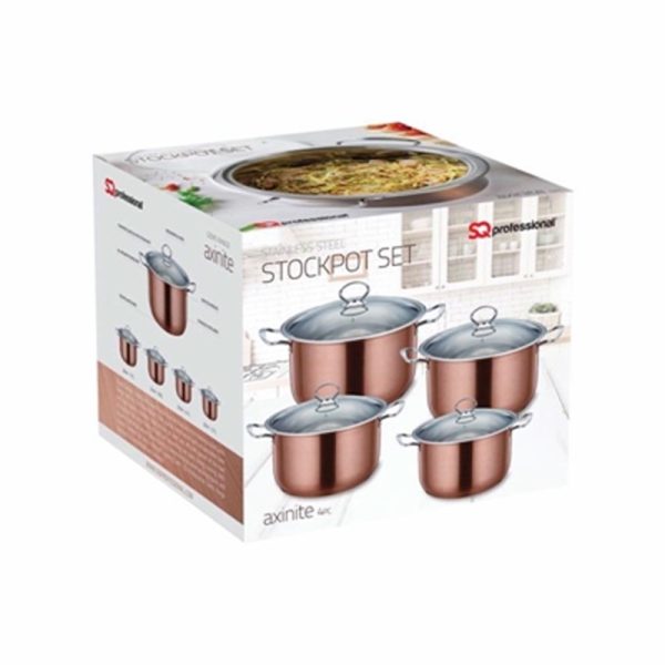 GEMS S/S STOCKPOT SET 4PC AXINITE