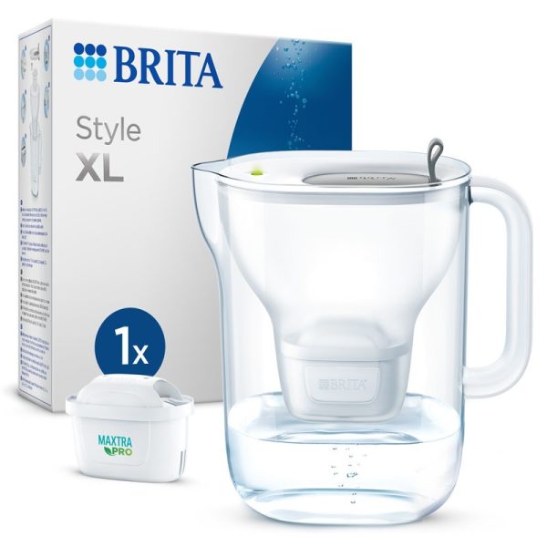 BRITA STYLE XL WATER FILTER JUG GREY 3.6LTR