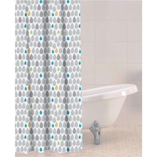 SABICHI PEVA SHOWER CURTAIN RAIN DROP