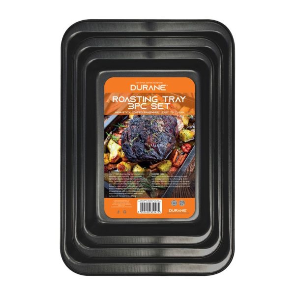 NONSTICK ROASTING TRAY SET 3PC 37.5 X 42.5 X 47.5