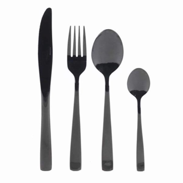 SALTER REGAL BLACK CUTLERY SET 16PC