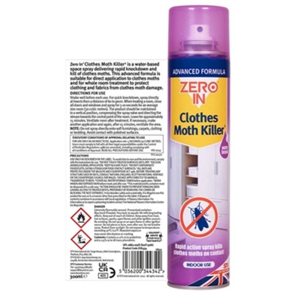 ZERO IN CLOTHES MOTH KILLER 300ML AEROSOL