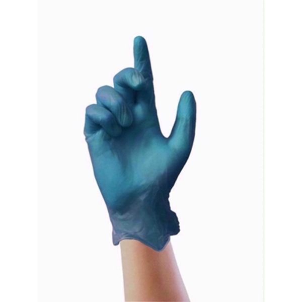 UNICARE VINYL BLUE POWDRFREE 100 GLOVES LARGE