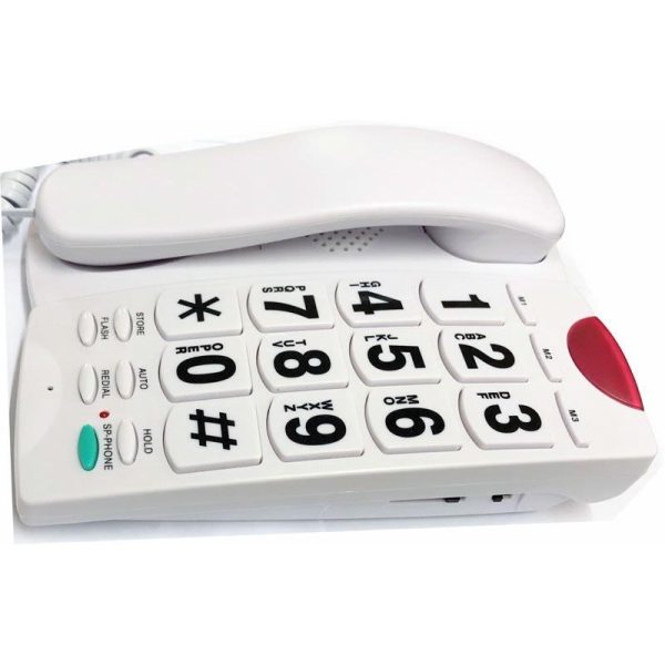 POWERPLUS LGE BIG BUTTON PHONE WHITE