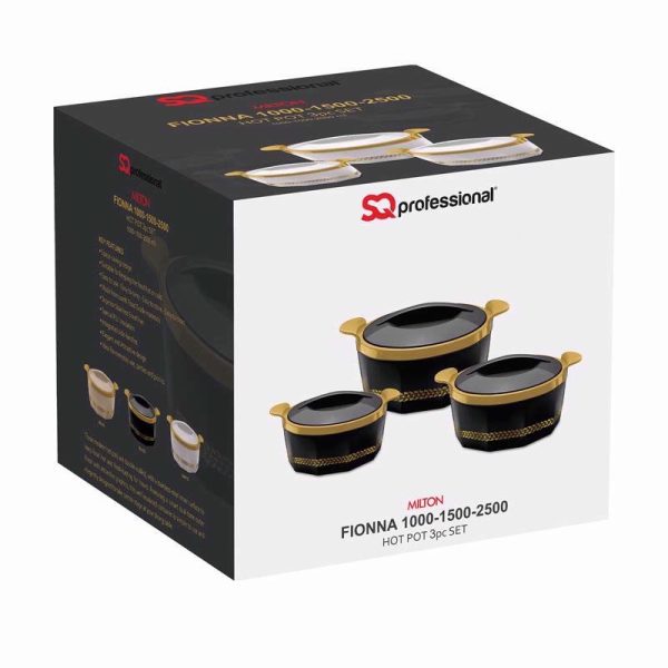 FIONNA HOT POT SET 3PC BLACK