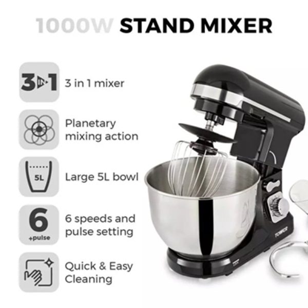 TOWER 1000W STAND MIXER