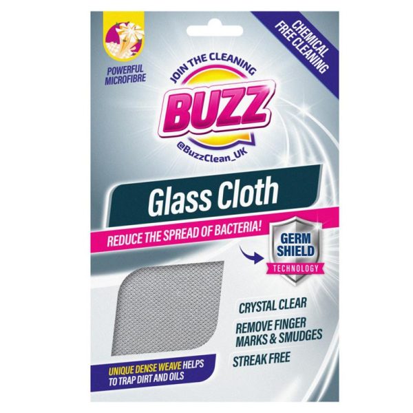 BUZZ MICROFIBRE GLASS CLOTH GERM SHIELD