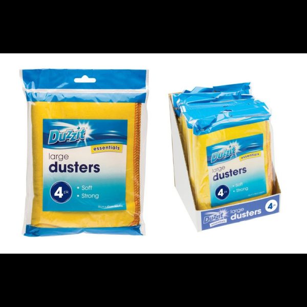 DUZZIT LARGE DUSTERS PACK OF 4