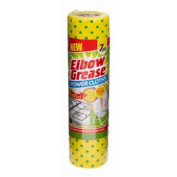 ELBOW GREASE POWER CLOTHS ROLL PACK OF 7