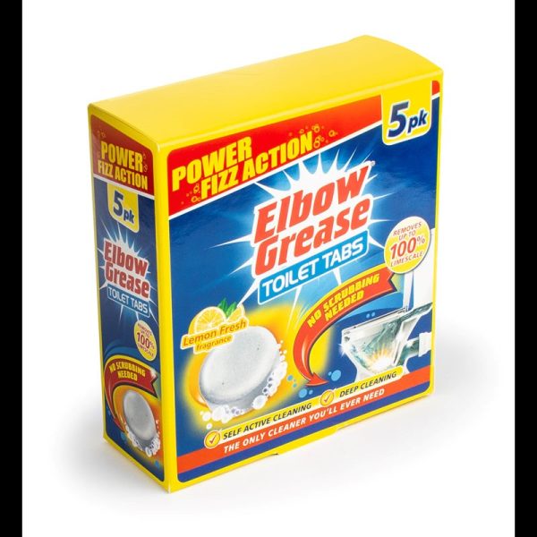 ELBOW GREASE TOILET TABLETS 5X30G - LEMON