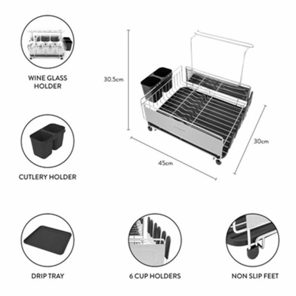 BLACKMOOR DISH DRAINER BLACK