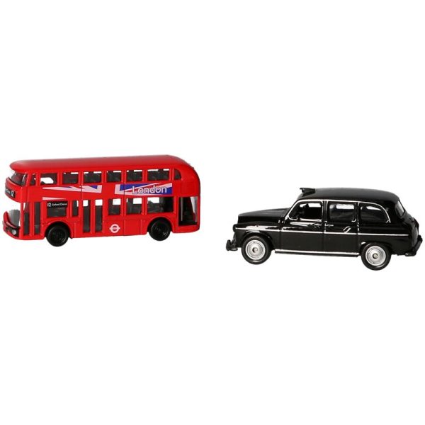 LONDON BUS AND TAXI DIE CAST