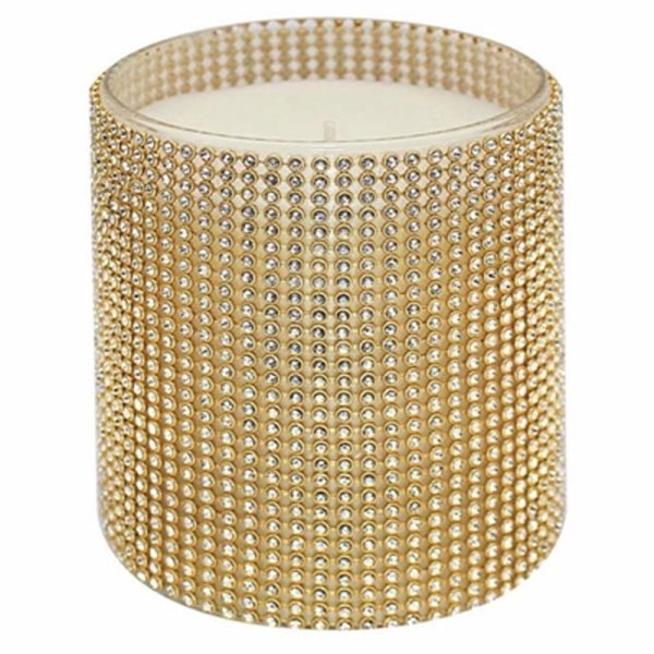 CANDLE DIAMANTE GOLD