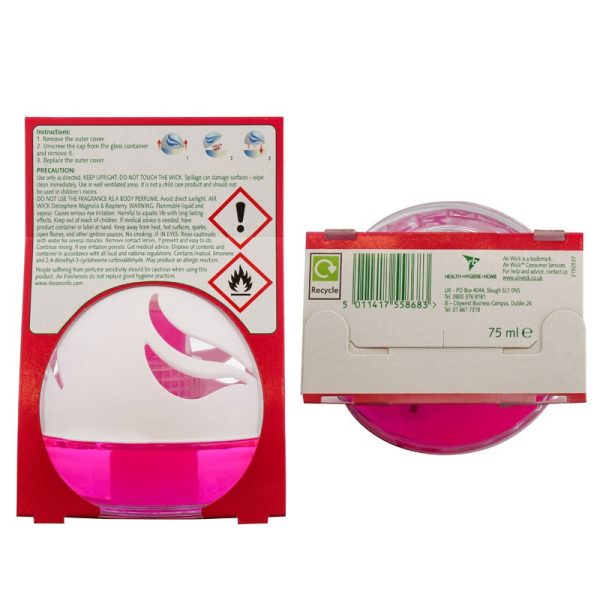 AIRWICK DECOSPHERE MAGNOLIA & RASPBERRY PACK OF 4