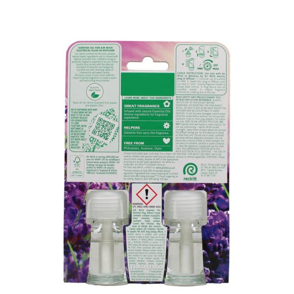 AIRWICK PLUG REFILL LAVENDER TWIN 19ML PACK OF 5