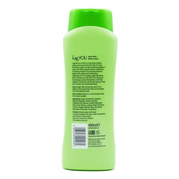 HEY YOU BODY LOTION ALOE VERA 400ML PACK OF 12