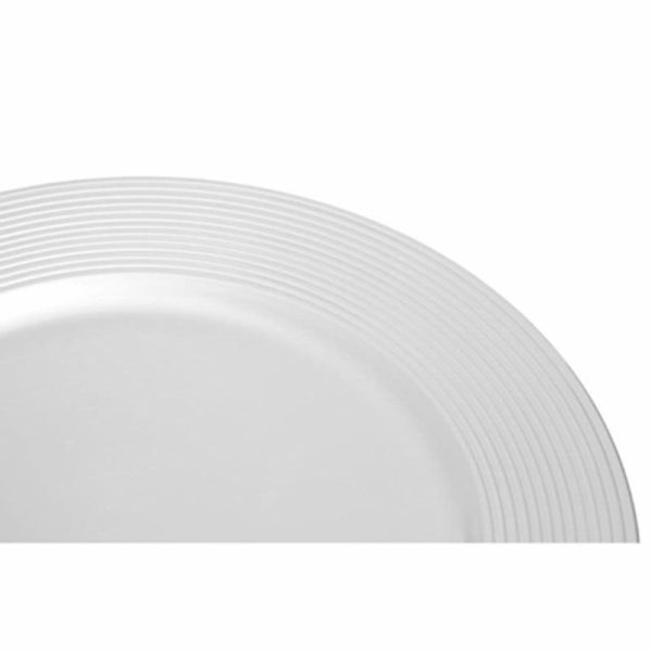 CHARGER PLATE SILVER RIBBED 33CM