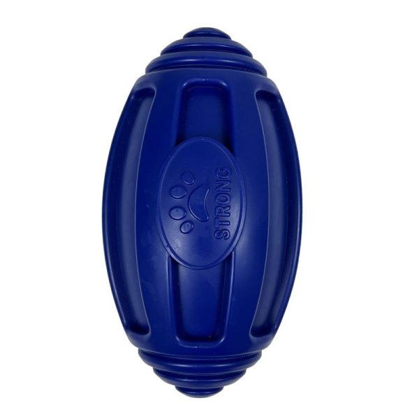 PET STORE GORILLA TUFF RUGBY BALL BLUE