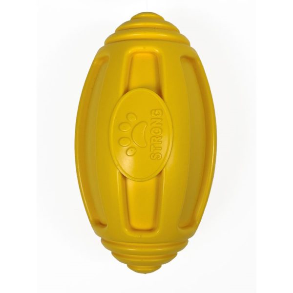 PET STORE GORILLA TUFF RUGBY BALL YELLOW