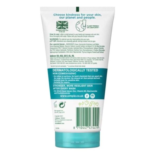 SIMPLE FACE WASH DAILY SKIN PURIFYING 150ML PACK OF 6