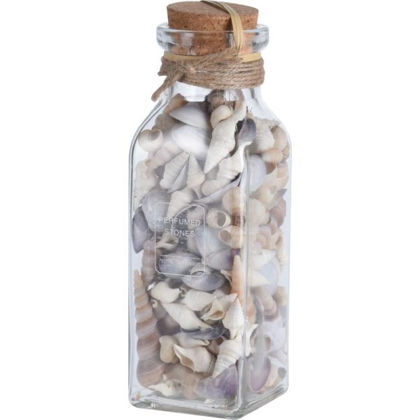 SMALL SHELLS IN GLASS BOTTLE