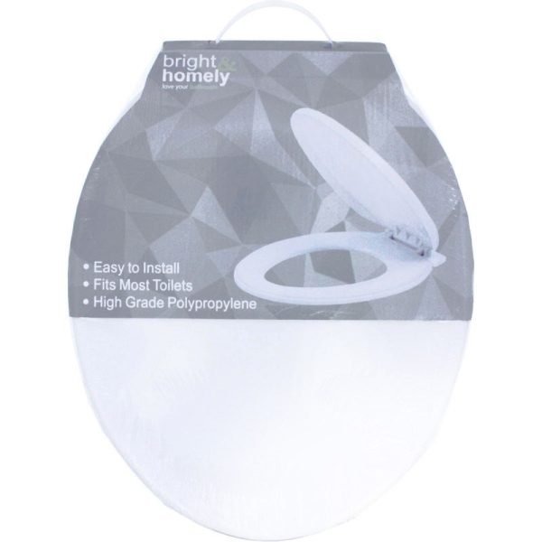 BRIGHT & HOMELY PLASTIC TOILET SEAT WHITE