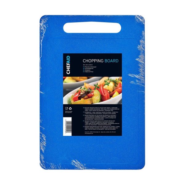 CHEF AID POLY CHOPPING BOARD BLUE 35X25CM