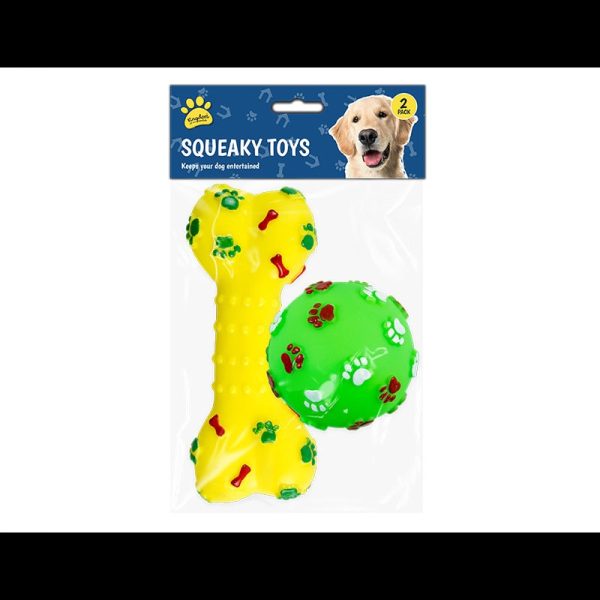 VINYL SQUEAKY TOY PACK OF 2