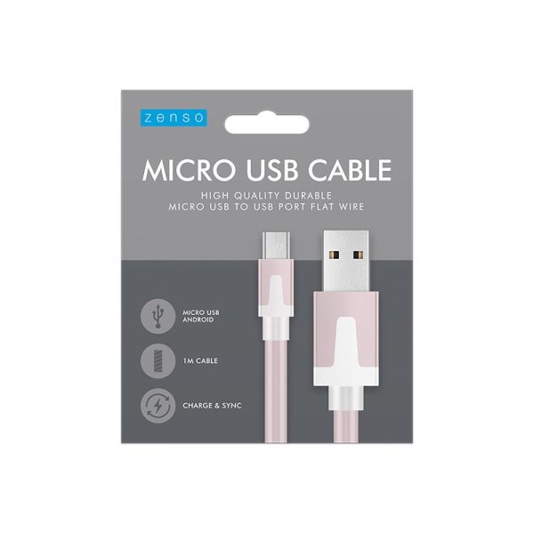 ZENSO MICRO USB 1M CABLE FLAT