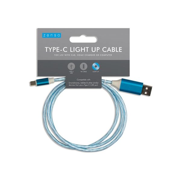 ZENSO TYPE C LIGHT UP CHARGING CABLE