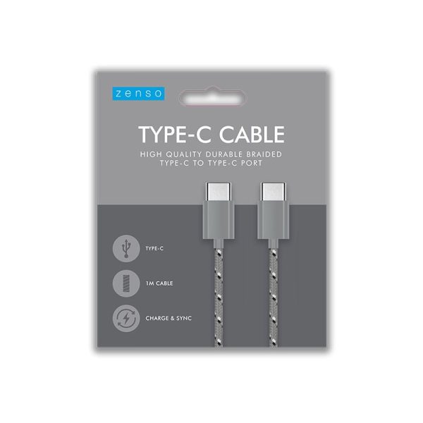 ZENSO TYPE C TO C BRAIDED 1M CABLE