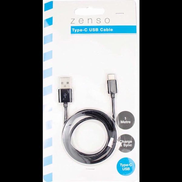 ZENSO USB CABLE TYPE C 1M ASSORTED