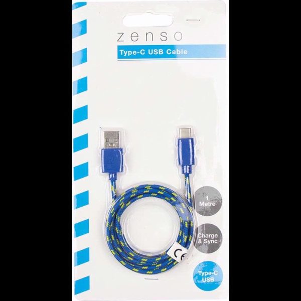 ZENSO USB CABLE TYPE C BRAID ASSORTED