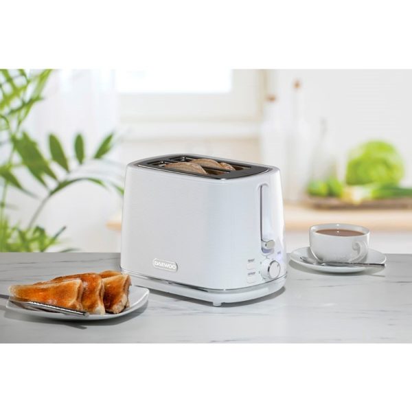 DAEWOO STIRLING TOASTER WHITE 2 SLICE