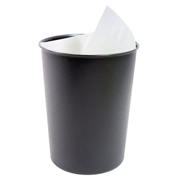 JVL PLASTIC WASTE PAPER BIN VIBRANCE BLACK