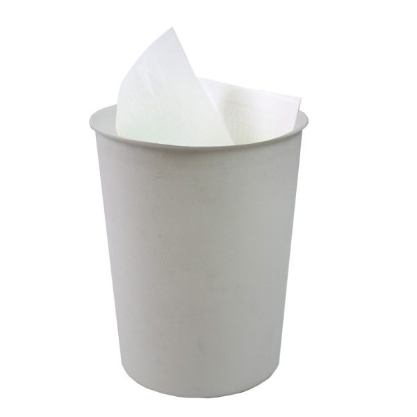 JVL PLASTIC WASTE PAPER BIN VIBRANCE WHITE