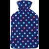 BRIGHT & HOMELY HOT WATER BOTTLE & FLEECE COVER 2L (ASSORTED DESIGNS)