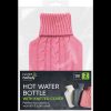 BRIGHT & HOMELY HOT WATER BOTTLE & KNITTED COVER 2L (ASSORTED COLOURS)