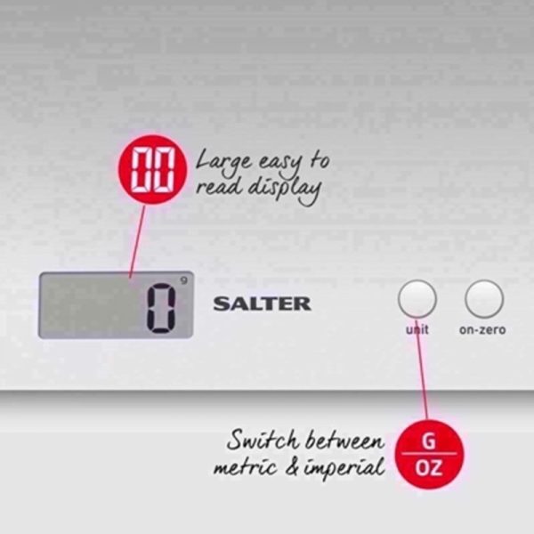 SALTER ELECTRONIC ARC SCALE WHITE 3KG