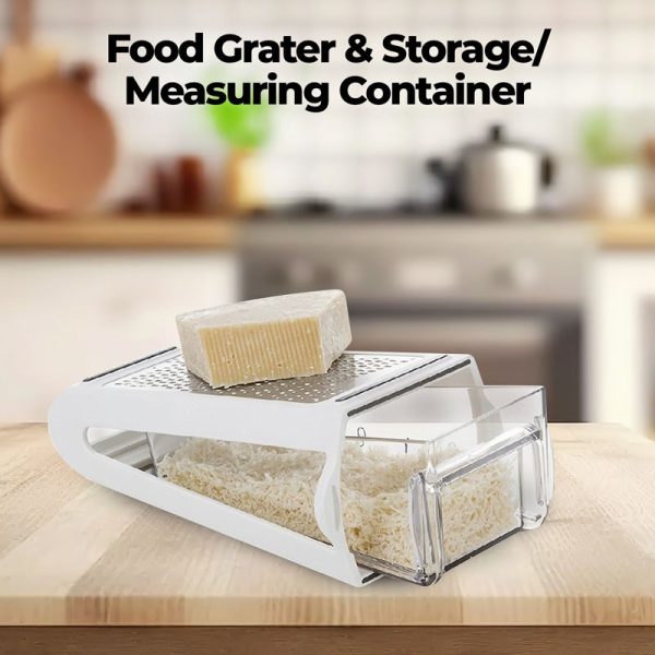 TOP 3 FOOD GRATER WITH MEASURING BOX 2-WAY