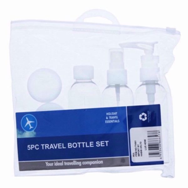 TRAVEL BOTTLE SET 5PCE