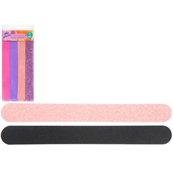 XOXO GLITTER NAIL FILES 4PC