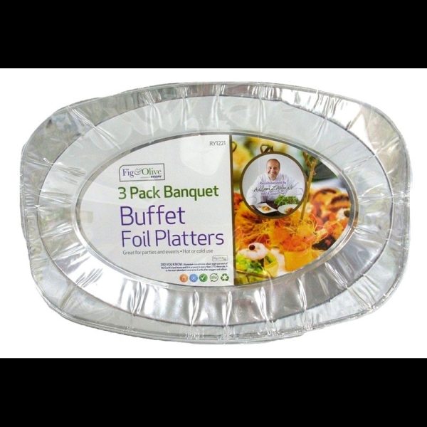 FOIL PLATTERS MEDIUM PACK OF 3