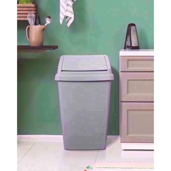 WHAM EVERYDAY SILVER SWING BIN 50LTR (SP)