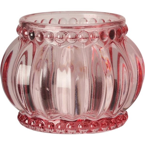 GLASS TEALIGHT HOLDER 6 ASSORTED HC6703060