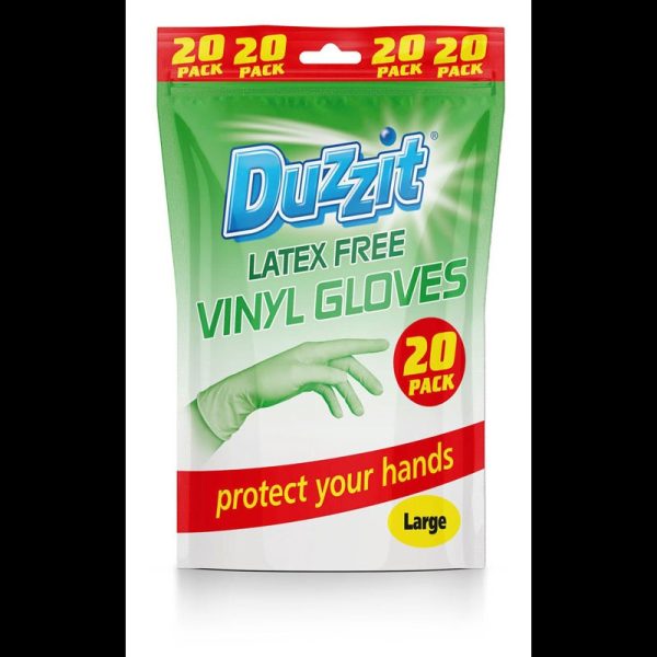 DUZZIT LATEX GLOVES LARGE PACK OF 20