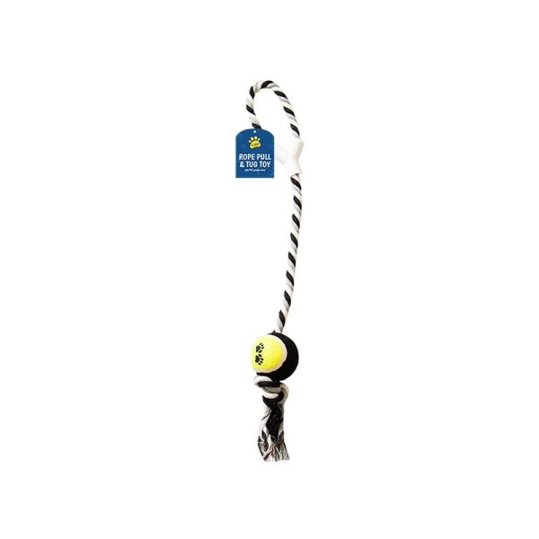 ROPE DOG TUGGER TOY WITH BALL