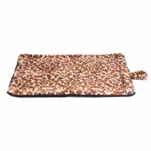 SELF HEATING PET BED LEOPARD PRINT