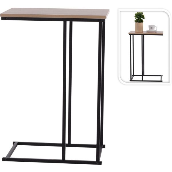 SIDE TABLE METAL WITH MDF TOP